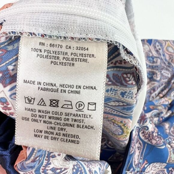 Anthropologie Elevenses Wide Leg Pants Womens Small High Rise Zip Floral Bottoms - Picture 8 of 12